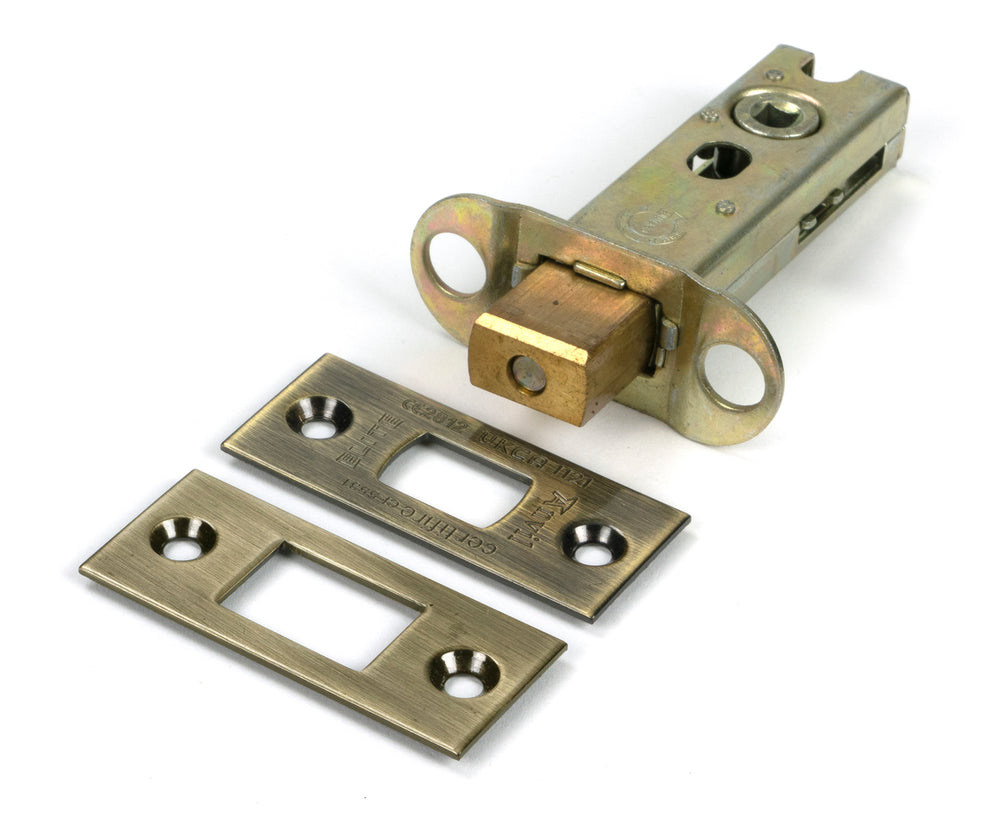 Aged Brass 3" Heavy Duty Tubular Deadbolt