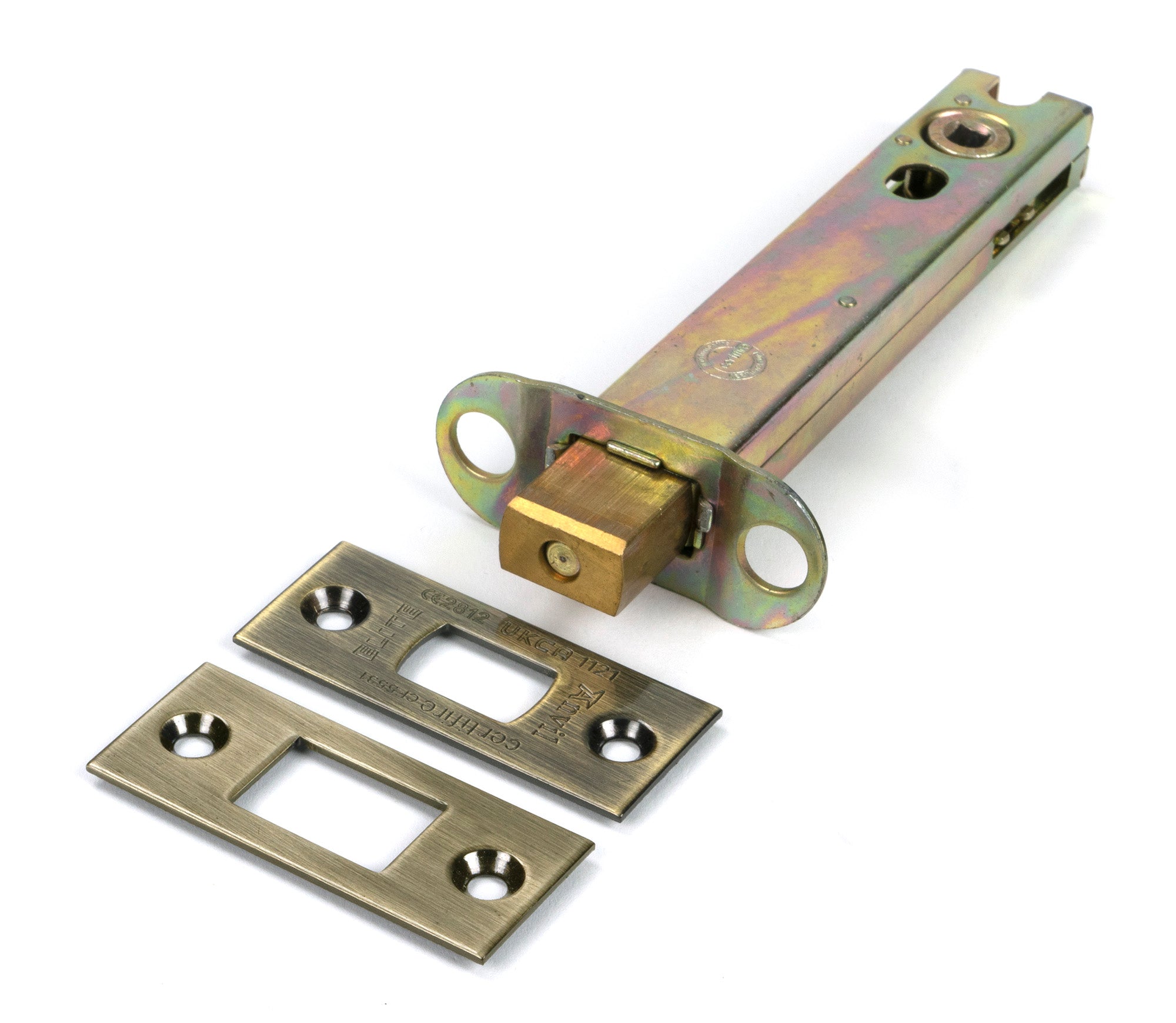 Aged Brass 5" Heavy Duty Tubular Deadbolt