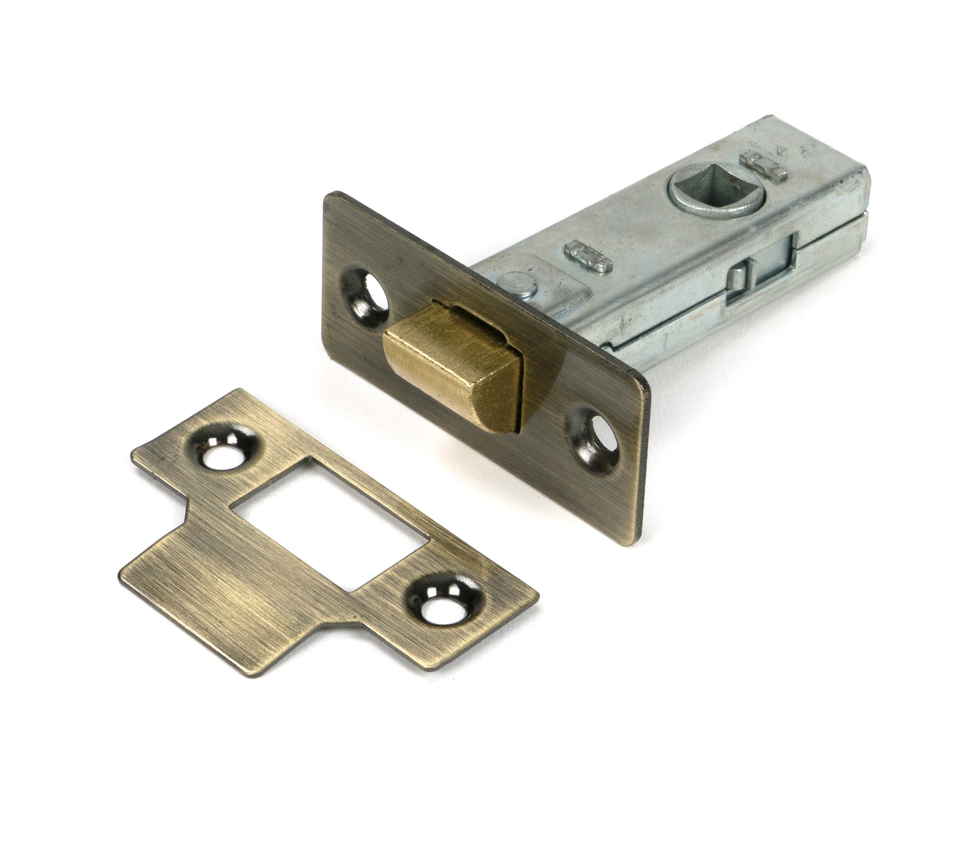 Aged Brass 2½" Tubular Mortice Latch