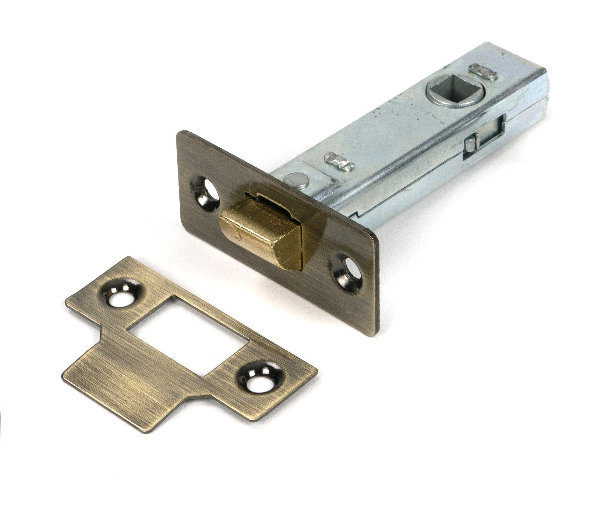 Aged Brass 3" Tubular Mortice Latch