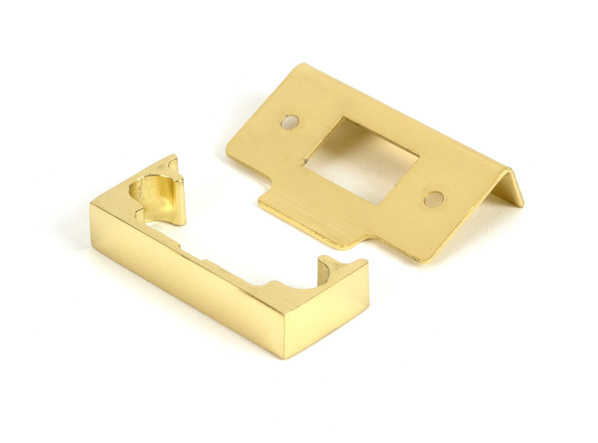 Polished Brass ½" Rebate Kit for Tubular Mortice Latch