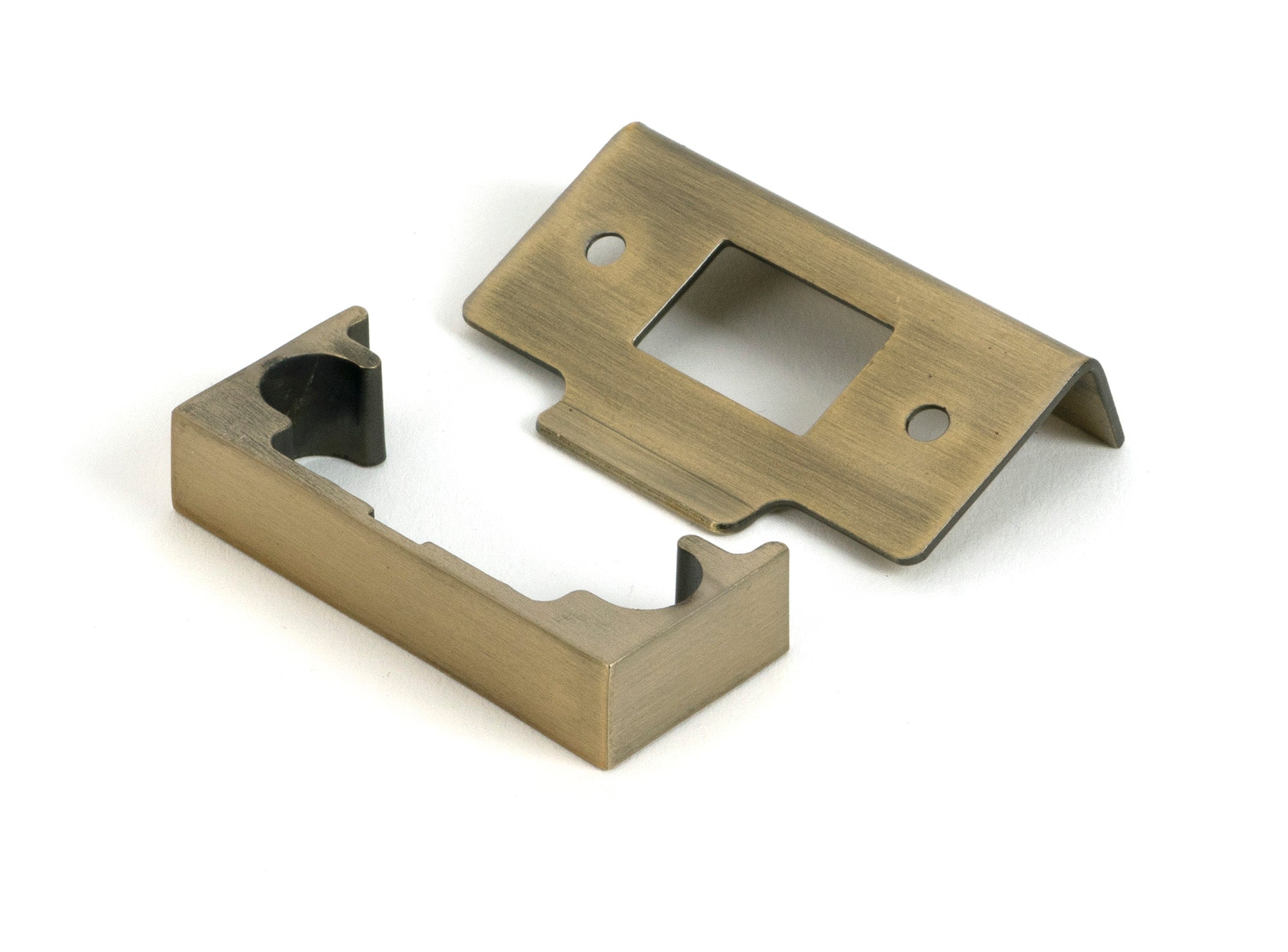 Aged Brass ½" Rebate Kit for Tubular Mortice Latch