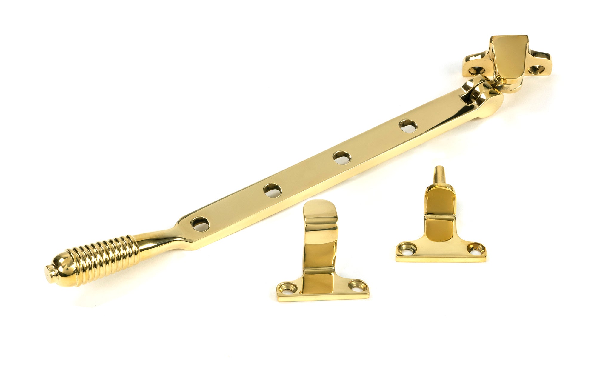 Polished Brass 10" Reeded Stay (Steel Window)