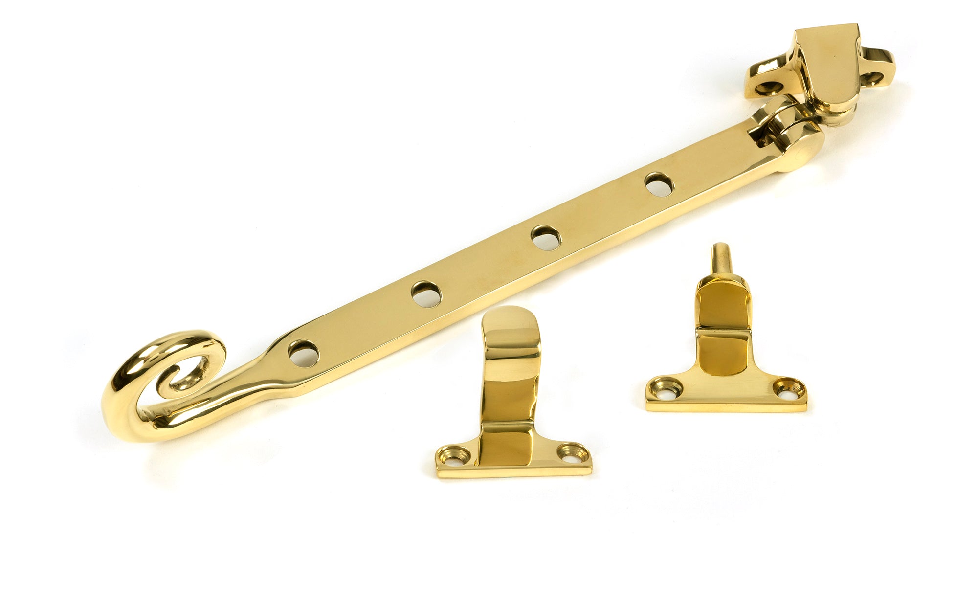 Polished Brass 10" Monkeytail Stay (Steel Window)