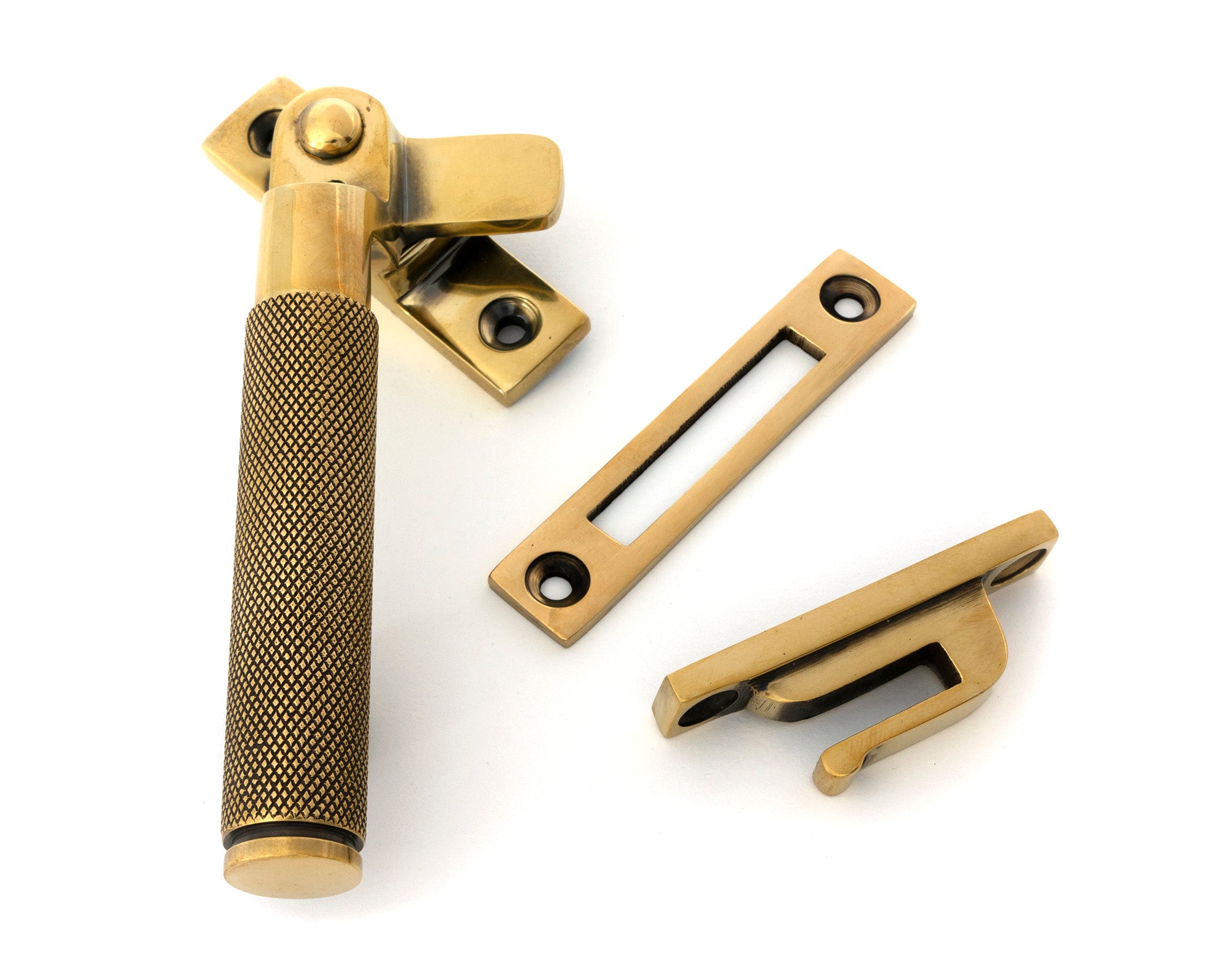 Aged Brass Locking Brompton Fastener - LH