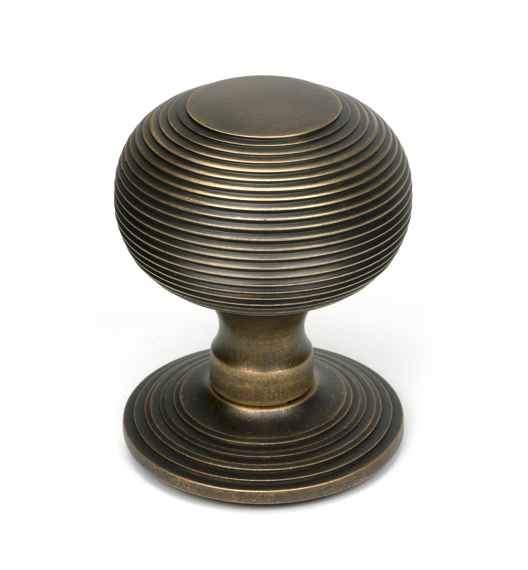 Burnished Brass Beehive Centre Door Knob