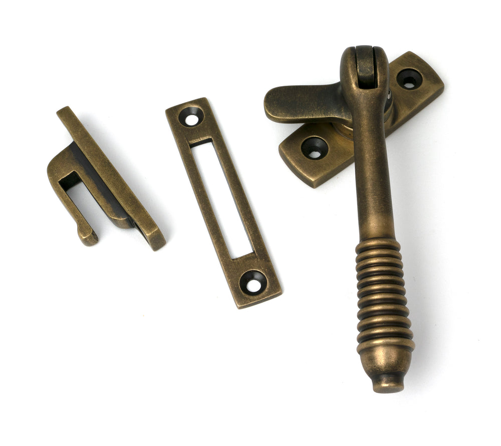 Burnished Brass Locking Reeded Fastener