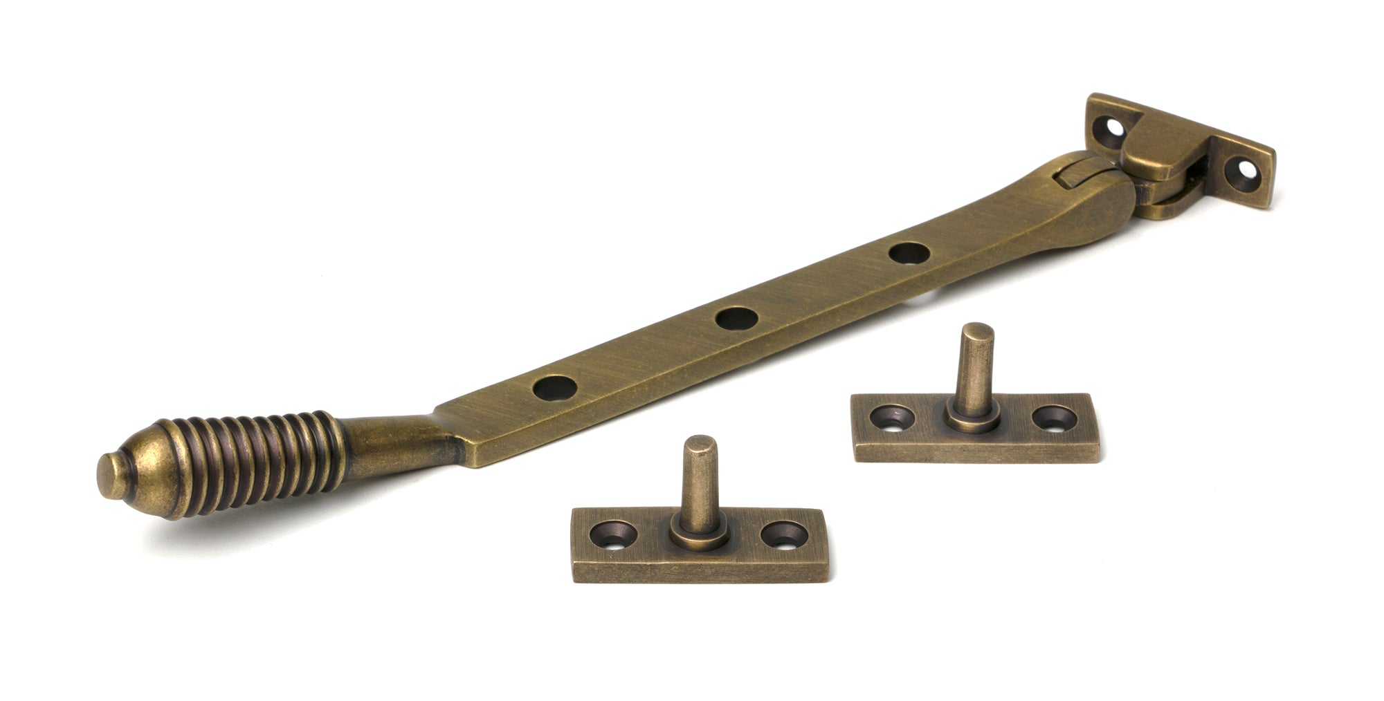 Burnished Brass 8" Reeded Stay