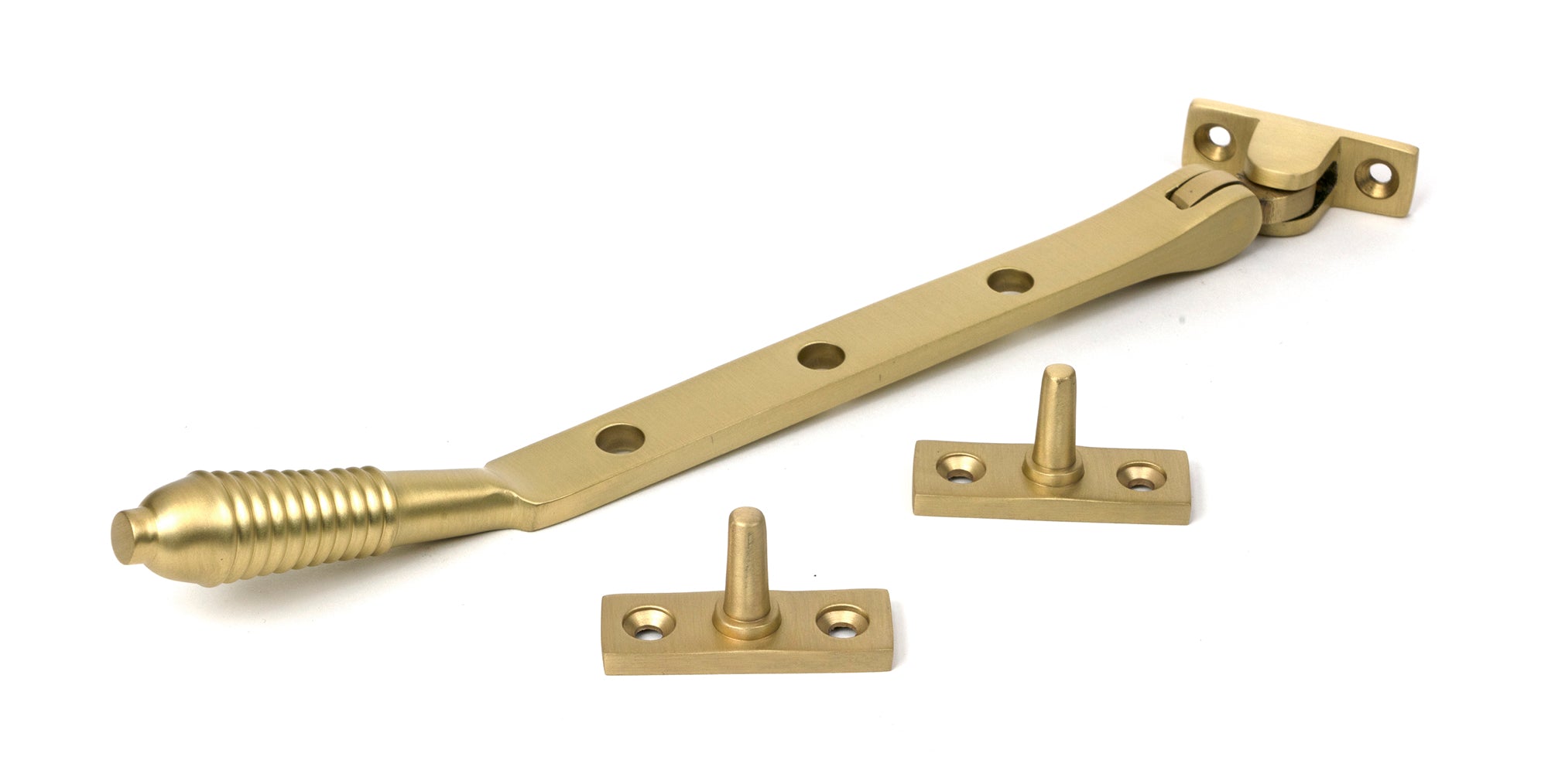 Satin Brass 8" Reeded Stay