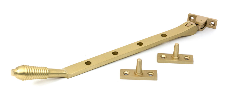 Satin Brass 10" Reeded Stay