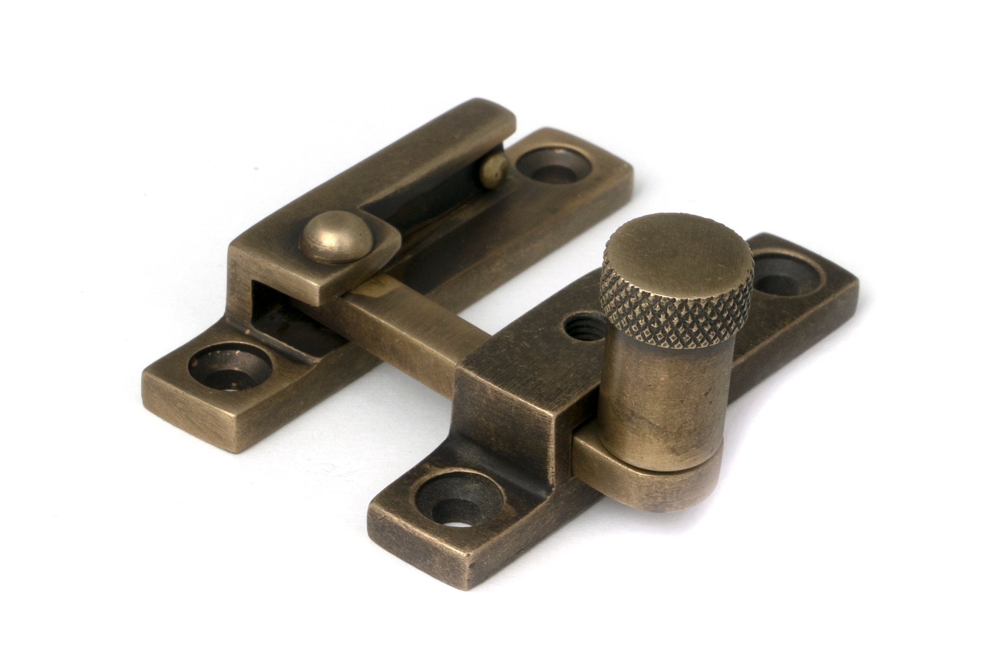 Burnished Brass Brompton Quadrant Fastener - Narrow