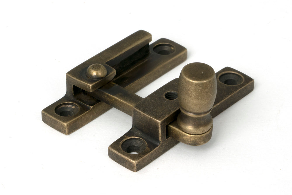 Burnished Brass Mushroom Quadrant Fastener - Narrow