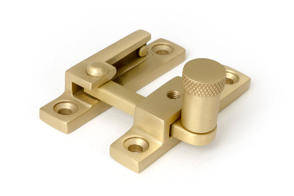 Satin Brass Brompton Quadrant Fastener - Narrow