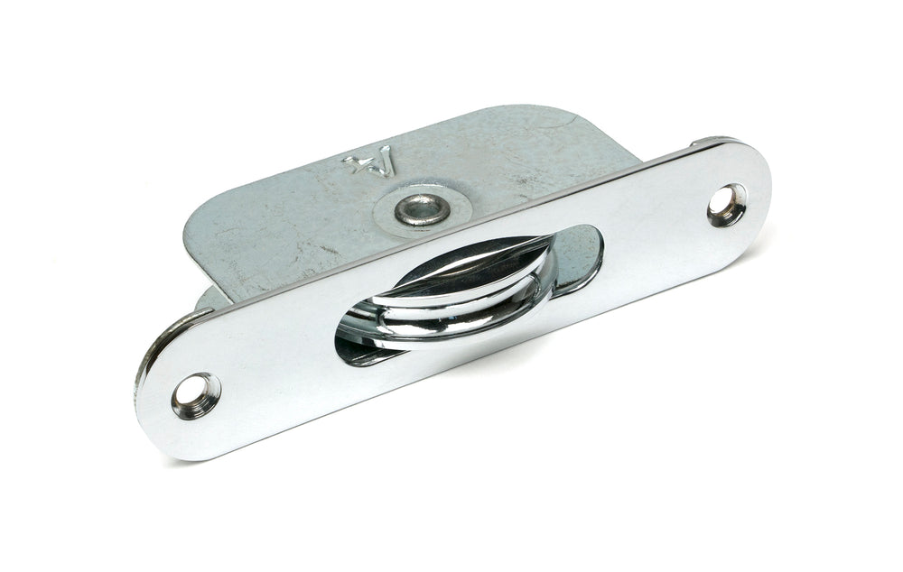 Polished Chrome Radiused Sash Pulley 75kg