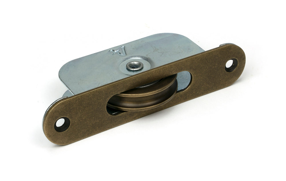 Burnished Brass Radiused Sash Pulley 75kg