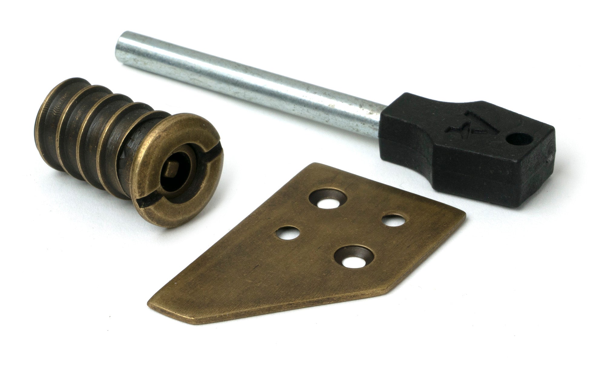 Burnished Brass Key-Flush Sash Stop