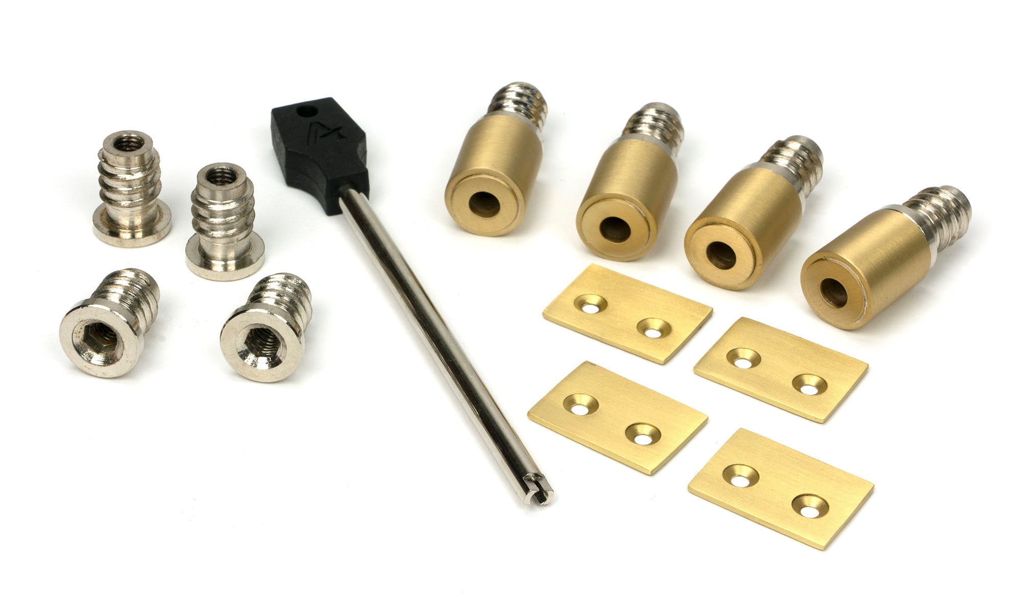 Satin Brass Secure Stops (Pack of 4)