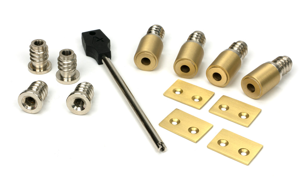 Satin Brass Secure Stops (Pack of 4)