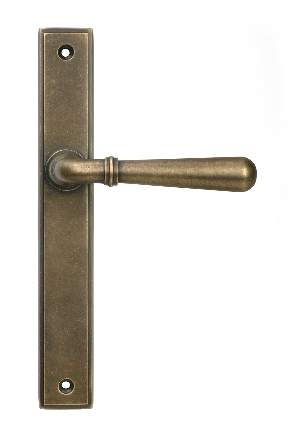 Burnished Brass Newbury Slimline Lever Espag. Latch Set