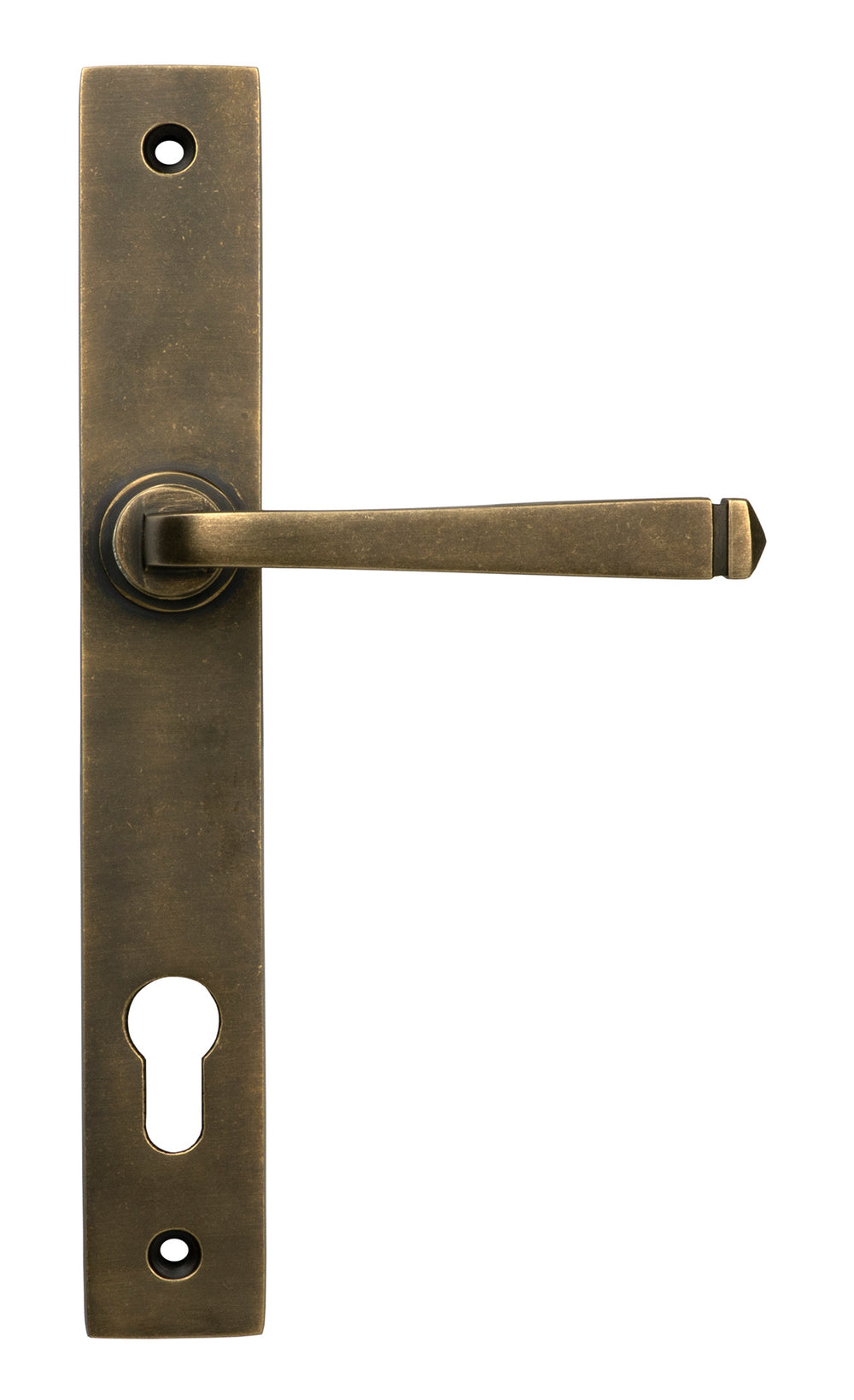 Burnished Brass Avon Slimline Lever Espag. Lock Set