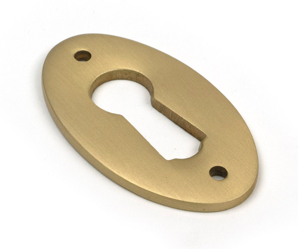 Satin Brass Oval Escutcheon