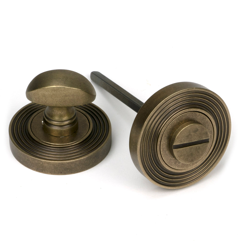 Burnished Brass Round Thumbturn Set (Beehive)