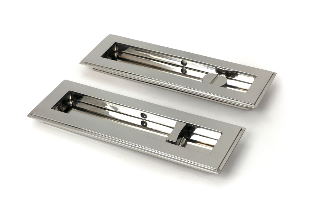 Polished Marine SS (316) 175mm Art Deco Rectangular Pull - Privacy Set