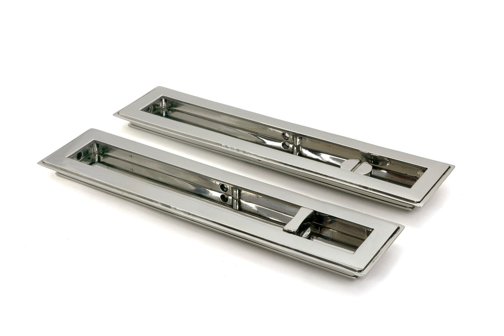 Polished Marine SS (316) 250mm Art Deco Rectangular Pull -Privacy Set