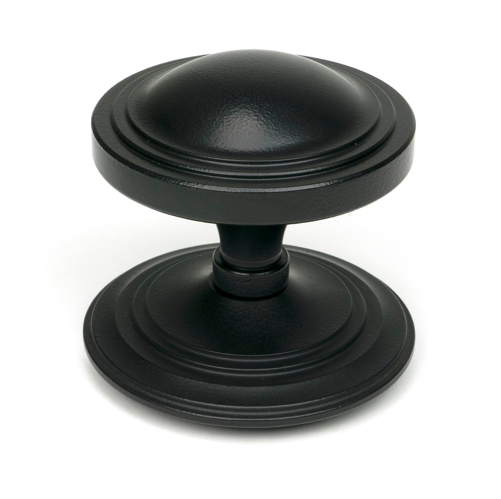 Matt Black Art Deco Centre Door Knob