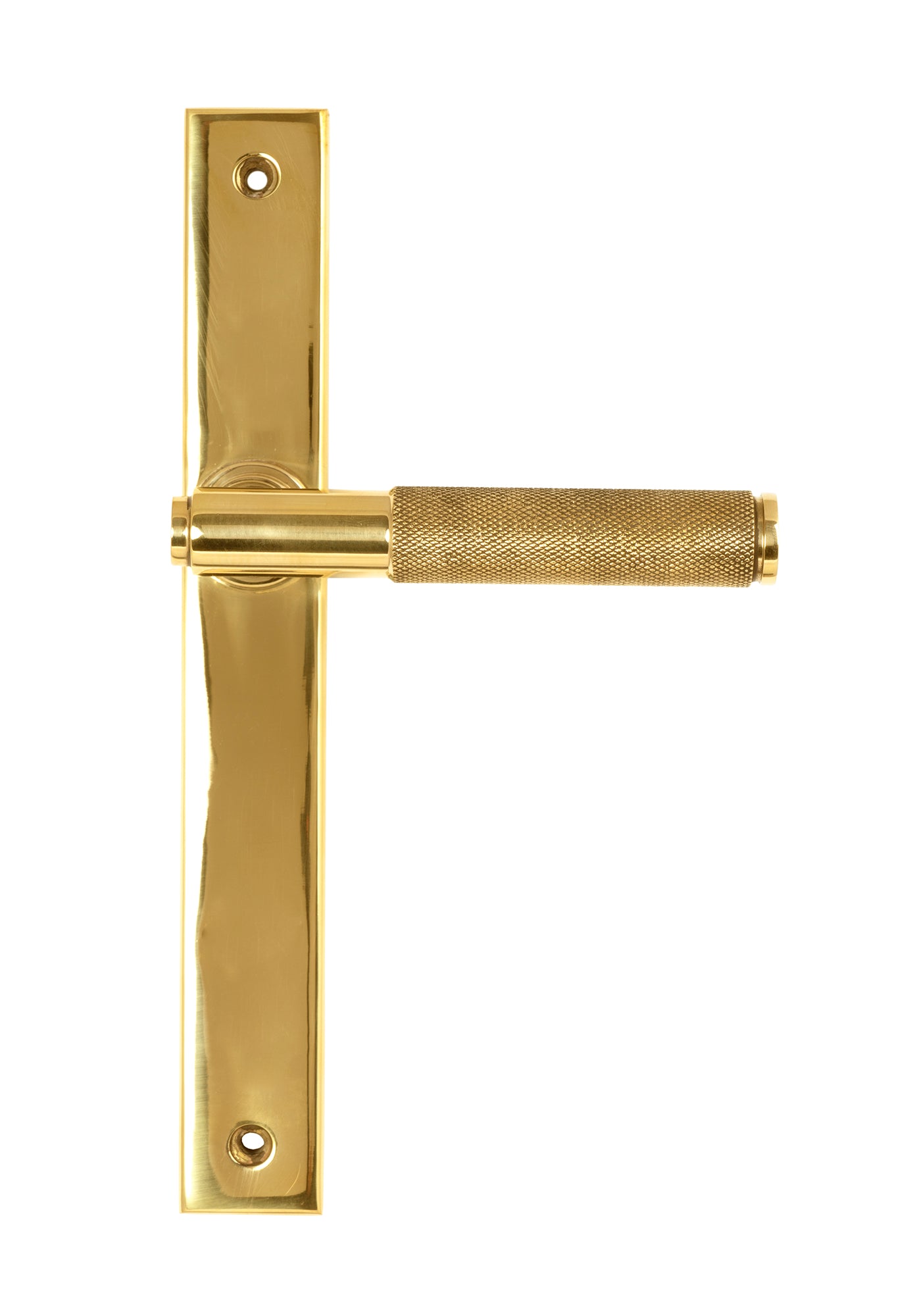 Polished Brass Brompton Slimline Lever Espag. Latch Set