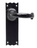 Black Cottage Lever Latch Set