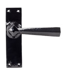 Black Straight Lever Latch Set