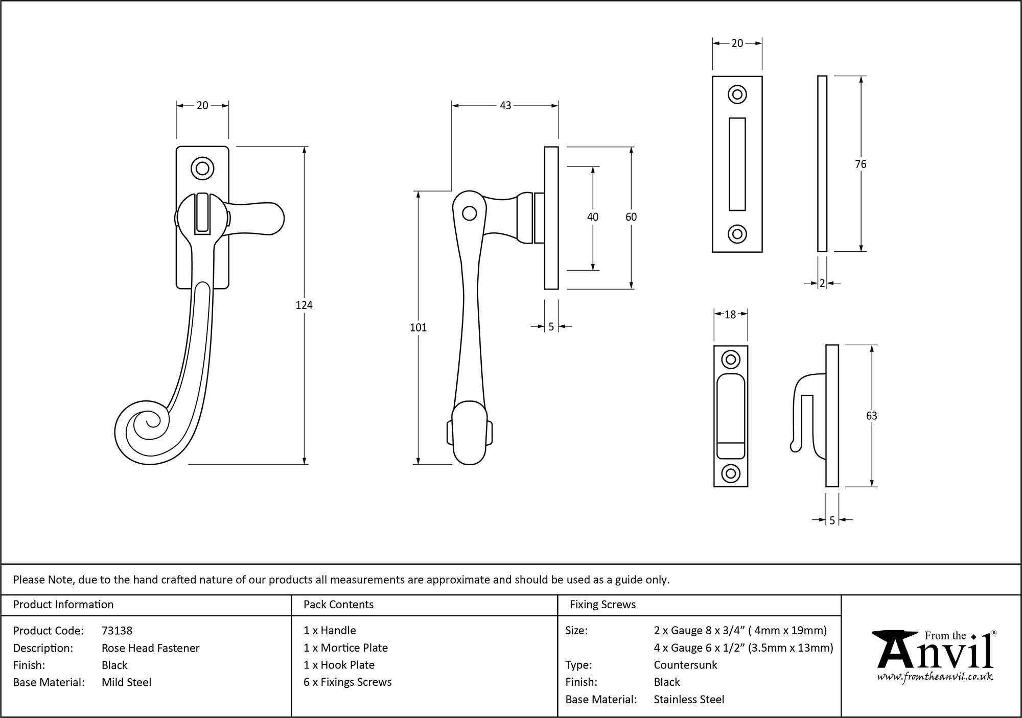 Rosehead Fastener