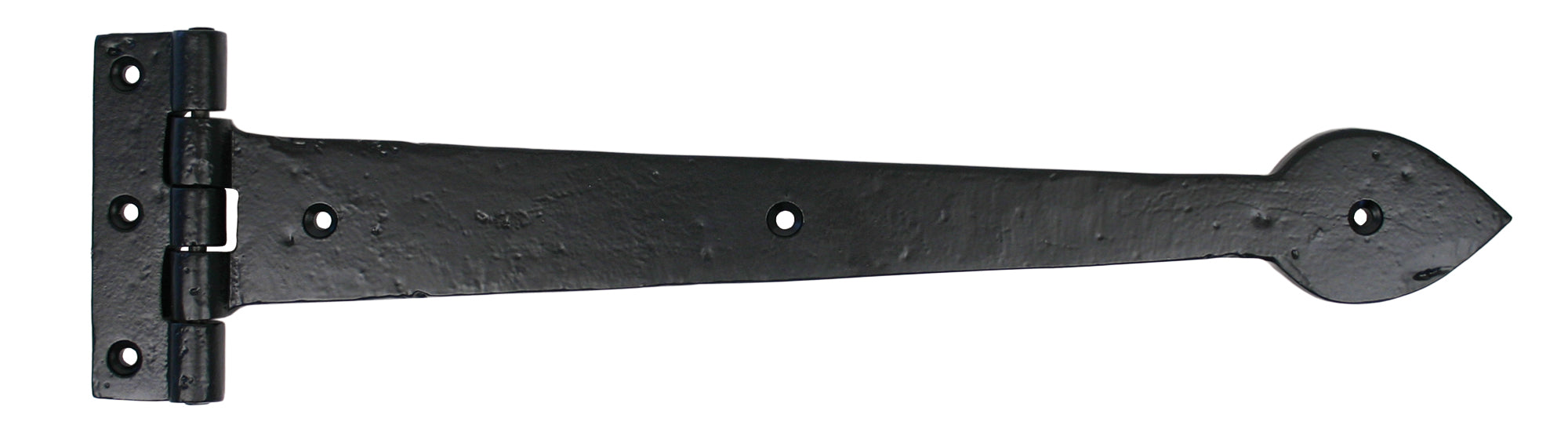 Black Smooth 16" Cast T Hinge (pair)