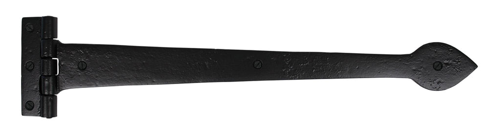 Black Smooth 18" Cast T Hinge (pair)