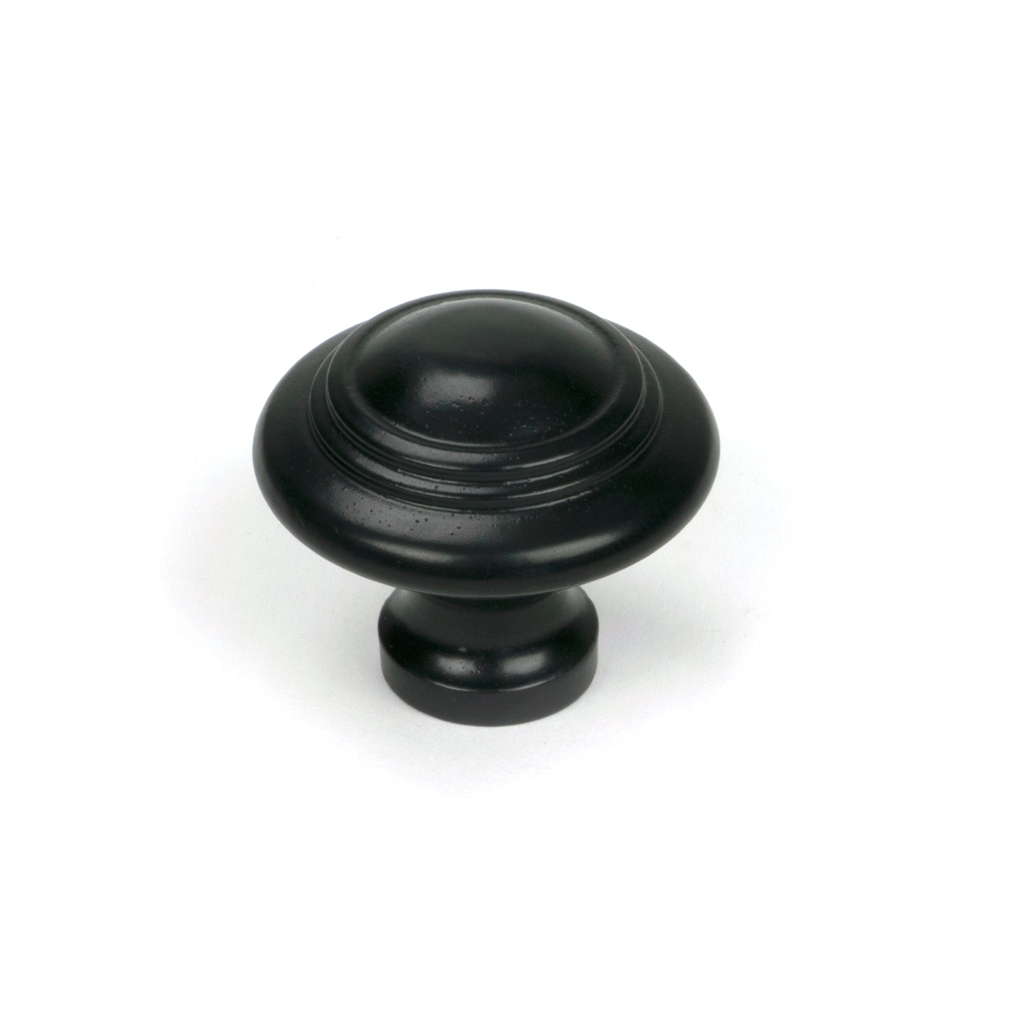 Black Ringed Cabinet Knob - Small