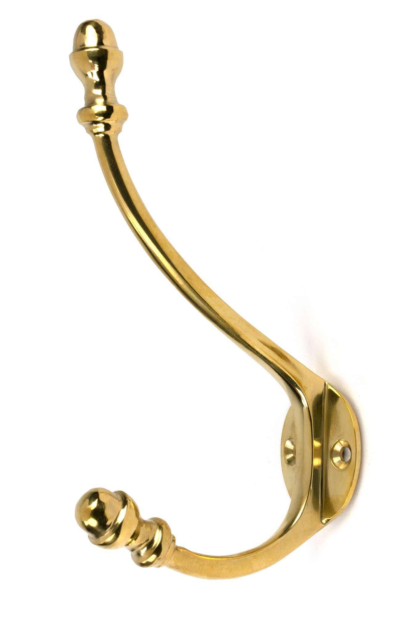Polished Brass 6 1/2" Hat & Coat Hook