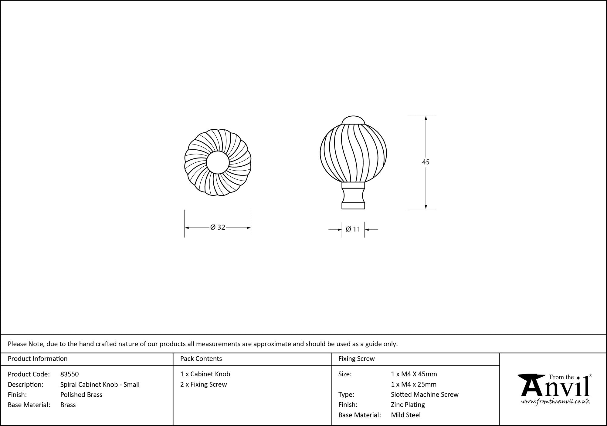 Spiral Cabinet Knob