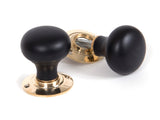 Ebony and PB Bun Mortice/Rim Knob Set
