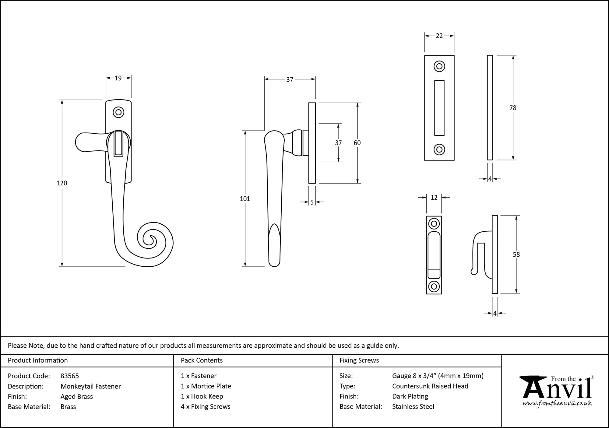 Monkeytail Fastener