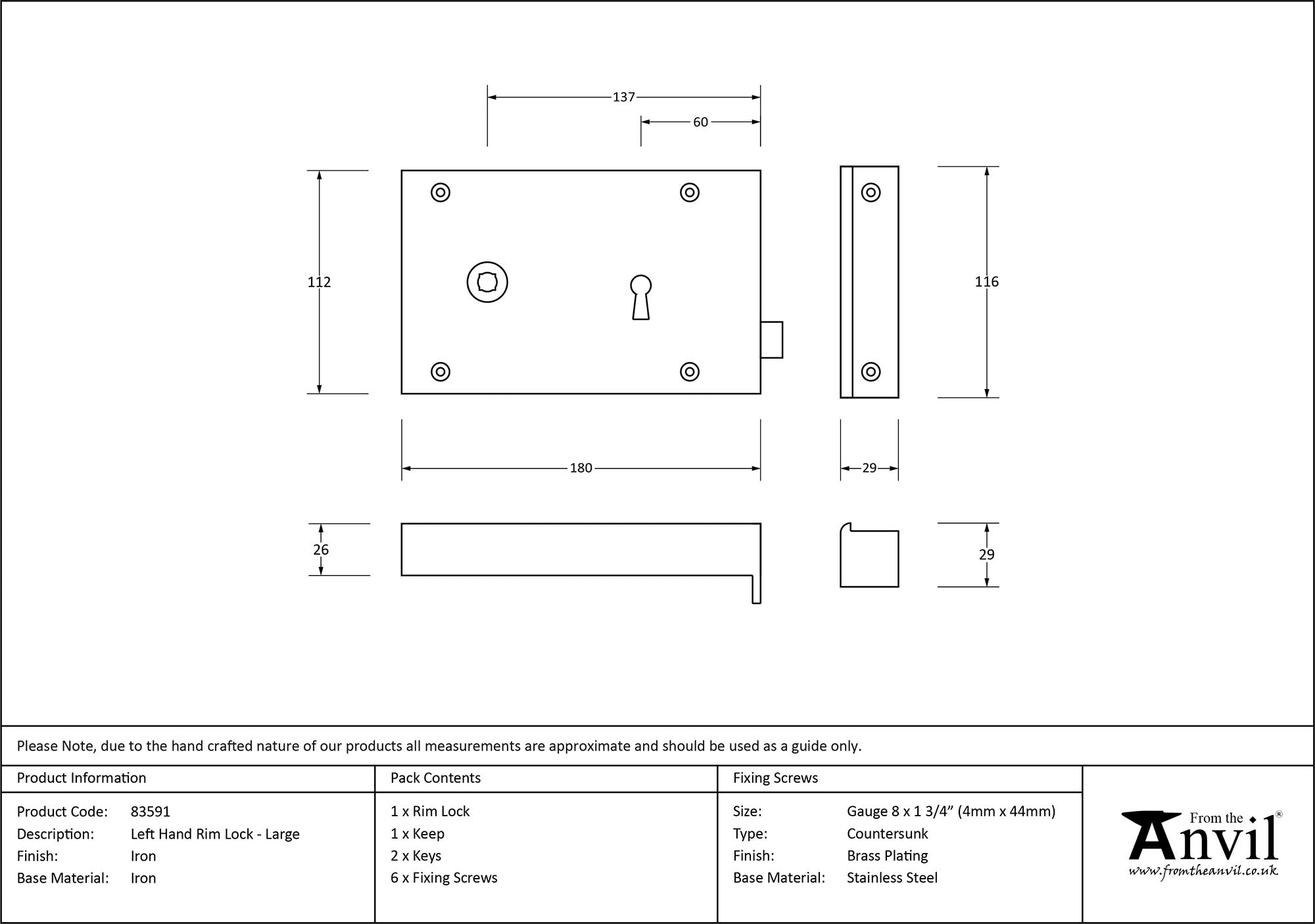 Rim Lock - Large