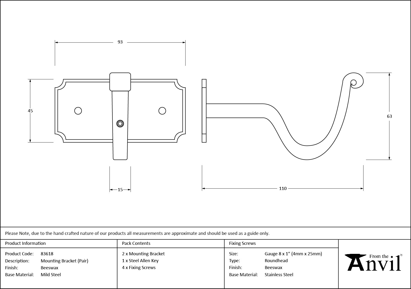 Mounting Bracket (pair)