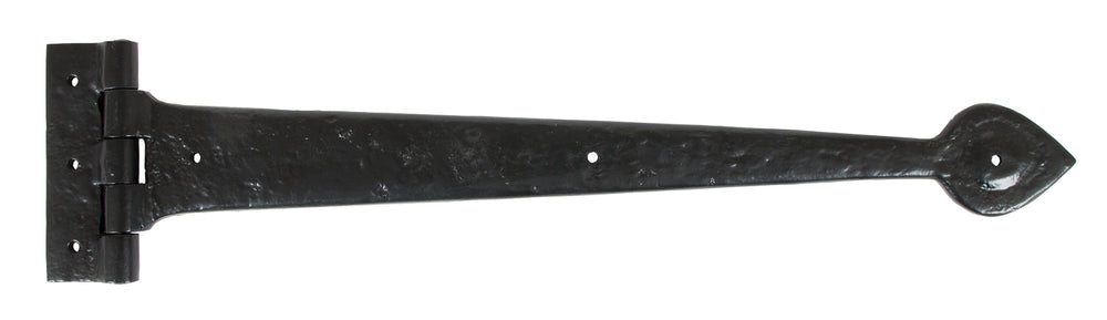 Black Textured 18" Cast T Hinge (pair)