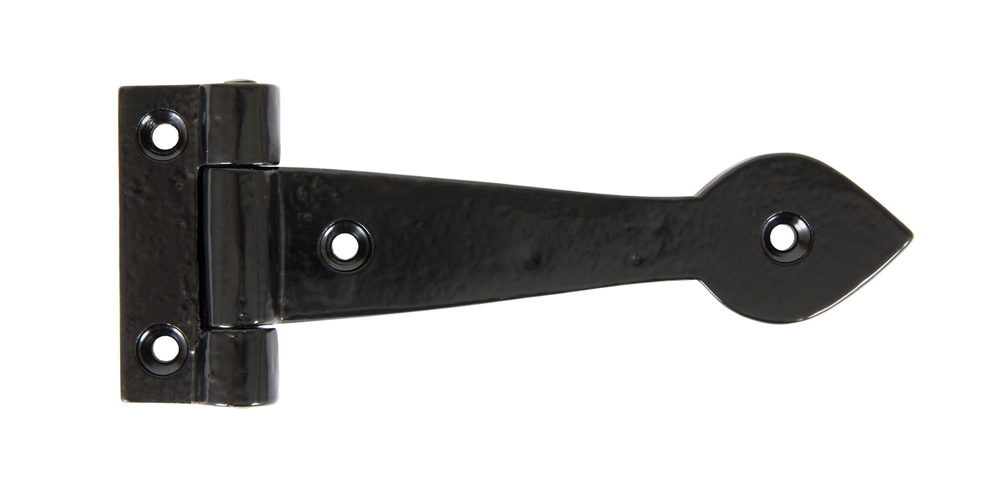 Black Smooth 6" Cast T Hinge (pair)