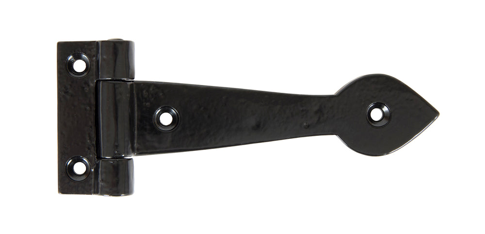 Black Smooth 6" Cast T Hinge (pair)