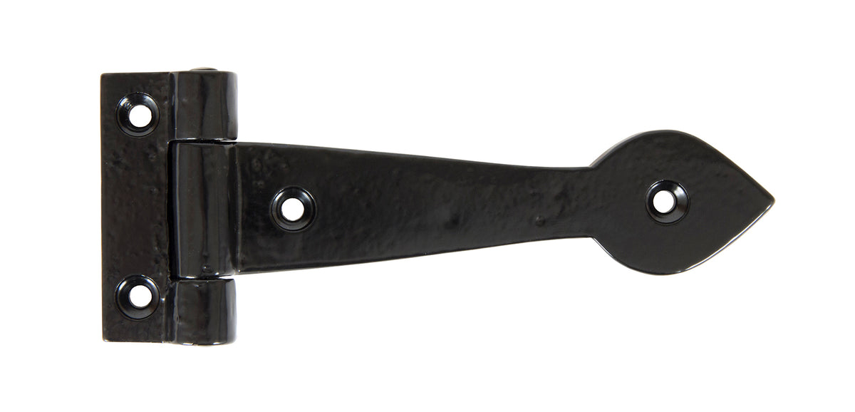 Black Smooth 6" Cast T Hinge (pair)