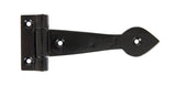 Black Smooth 6" Cast T Hinge (pair)