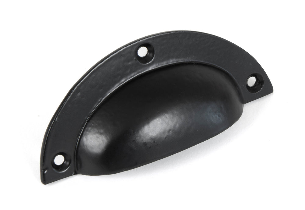 Black 4" Plain Drawer Pull