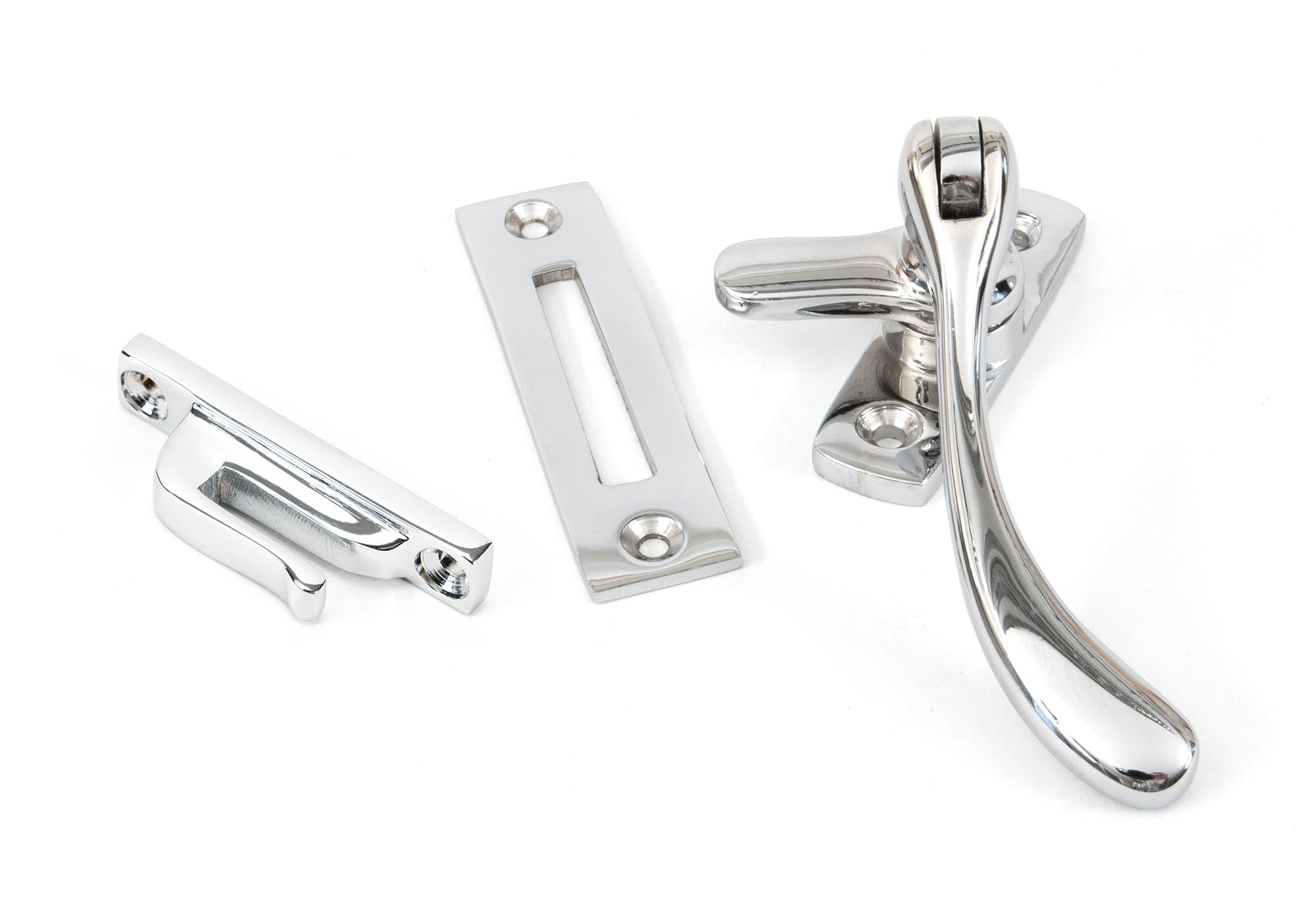 Polished Chrome Peardrop Fastener