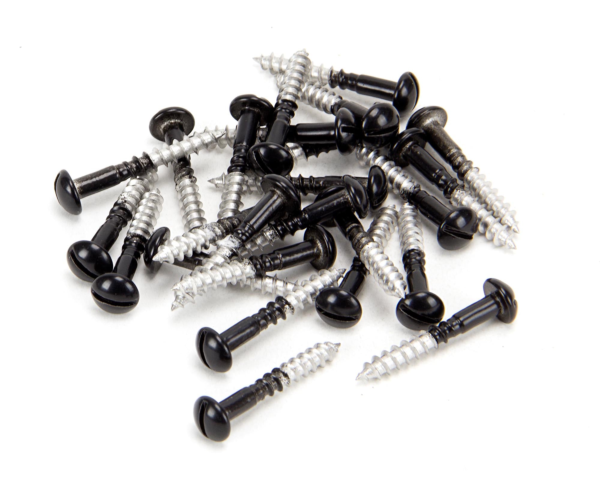 Black SS 3.5 x 25 Roundhead Screws (25)